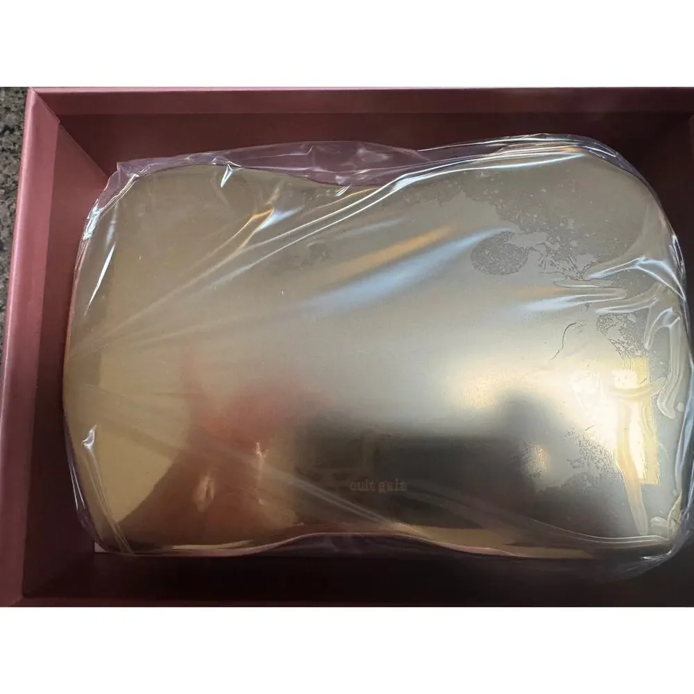 Stunning Cult Gaia Reina Clutch Handbag - NWT Brushed Brass - Picture 14 of 15